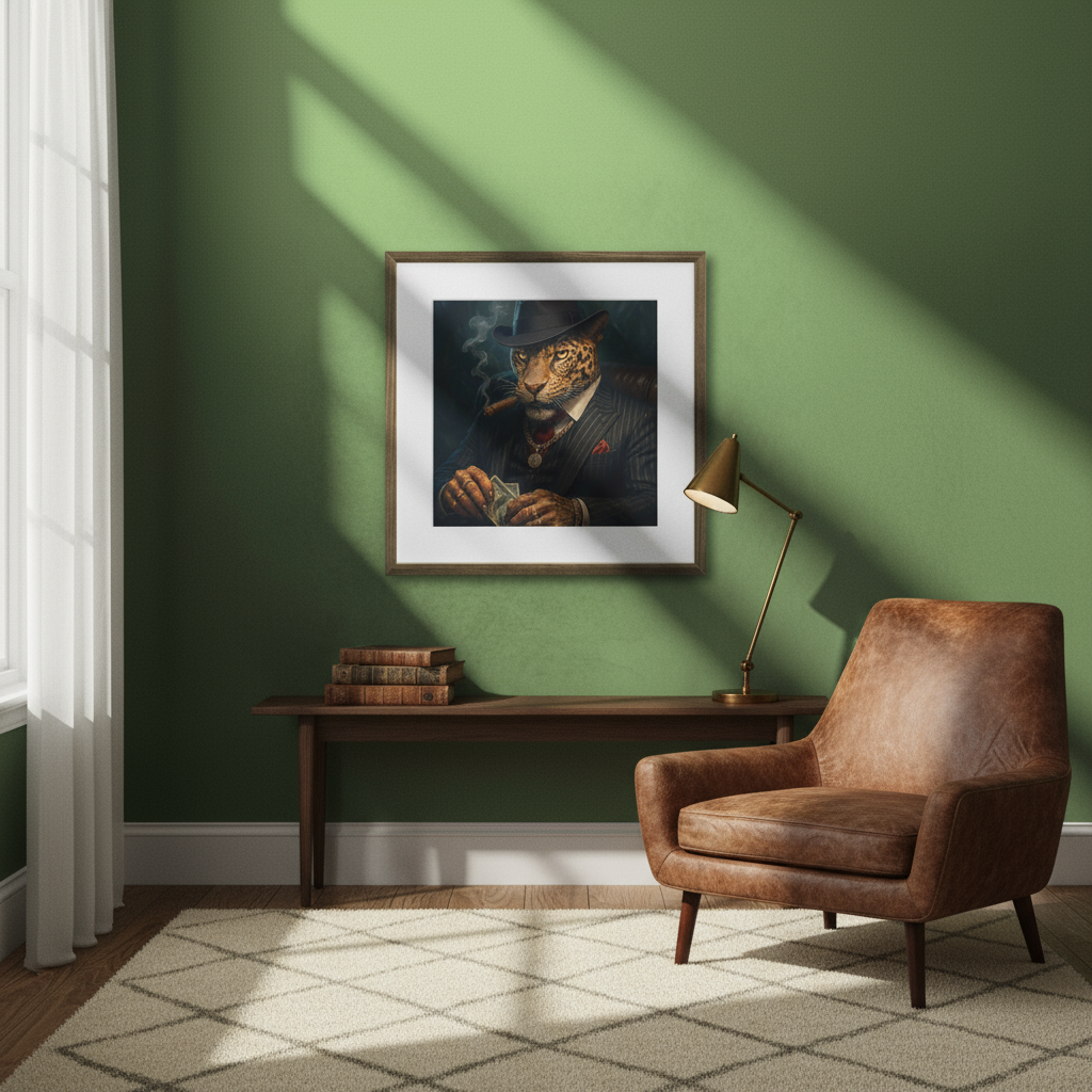 Affiche Jaguar Gangster | Décoration Murale Originale | Art Anthropomorphique