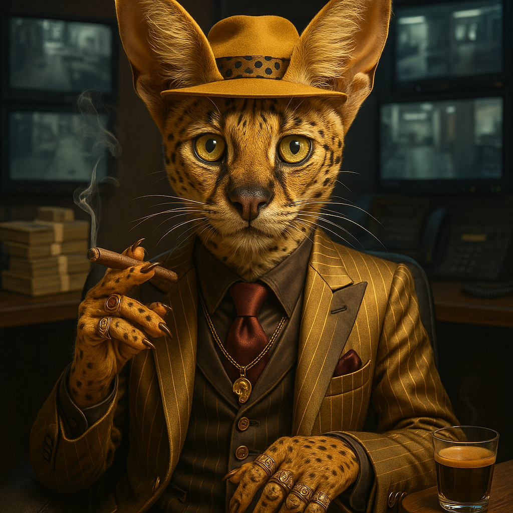 Affiche Serval Gangster - Portrait