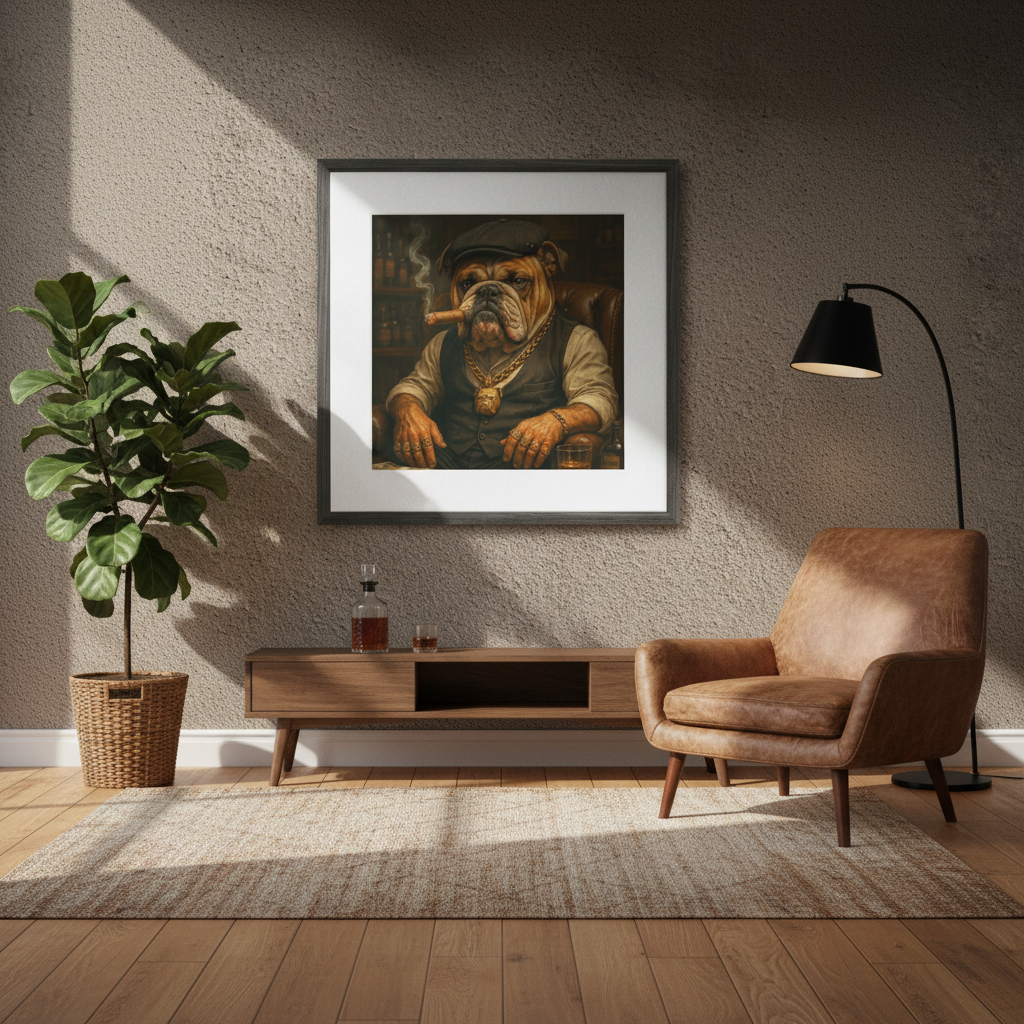 Décoration Murale Bulldog Gangster